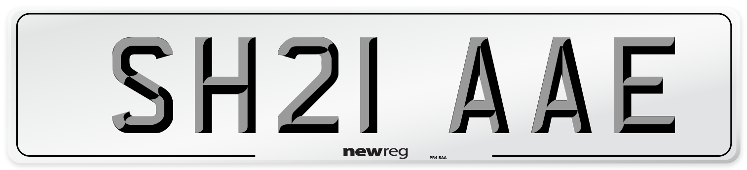 SH21 AAE Number Plate from New Reg